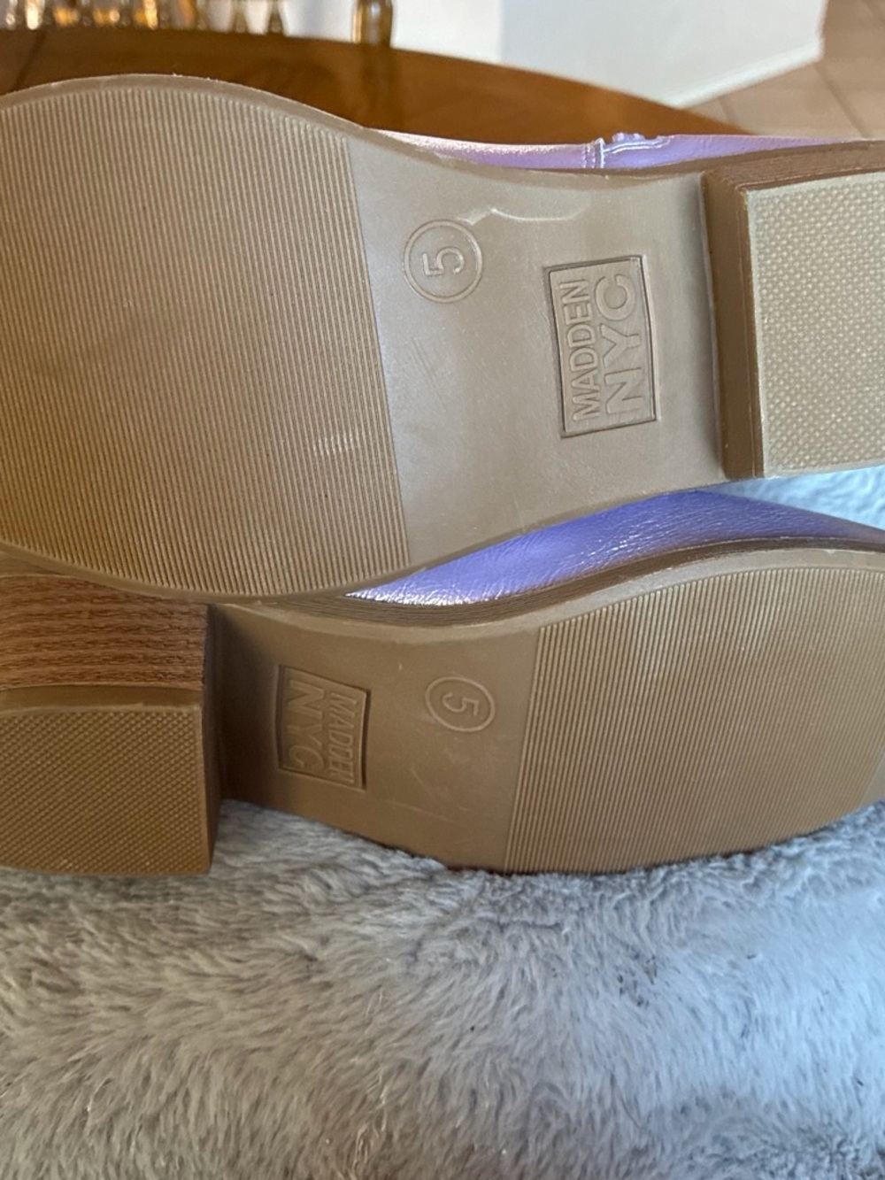 Women's Lavender Shimmer Western Ankle Boots - Picture 8 of 8